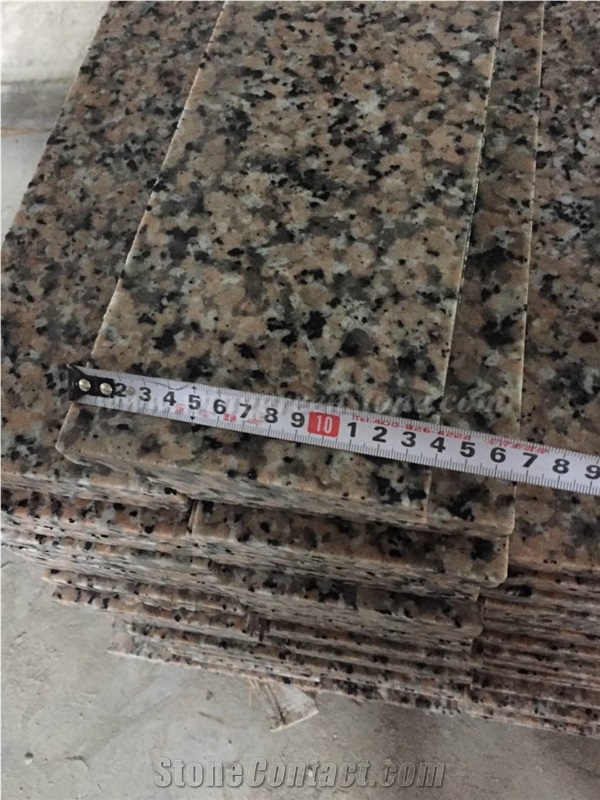 China Flower Light Granite Steps, Rosa Pink Steps, Xiamen Winggreen Stone