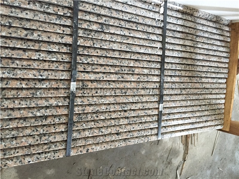 China Flower Light Granite Steps, Rosa Pink Steps, Xiamen Winggreen Stone