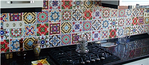 3d Andalusia Hand Painted Wall Tiles, Kitchen Hand Painted Wall Murals