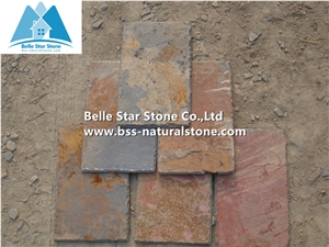 China Multicolour Roofing Slate,Rusty Split Face Slate Roof Tiles,Sunset Slate Roofing,Autumn Rose Roof Slates,Copper Rust Slate Roofing Materials,Multicolor Slate Roof Shingles