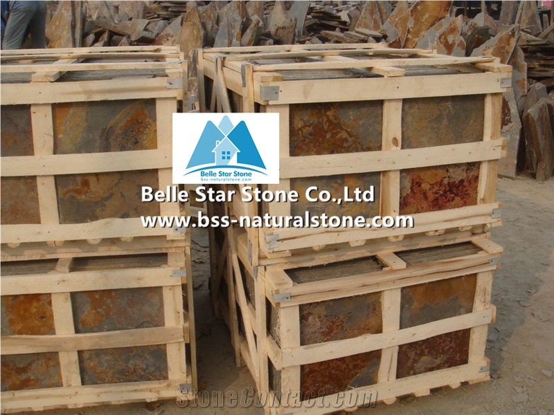 China Multicolour Roofing Slate,Rusty Split Face Slate Roof Tiles,Sunset Slate Roofing,Autumn Rose Roof Slates,Copper Rust Slate Roofing Materials,Multicolor Slate Roof Shingles