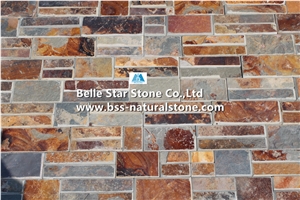 China Multicolour Split Face Beveled Edges Slate Stacked Stone,Rusty Riven Slate Stone Cladding,Copper Rust Slate Stone Wall Panels,Sunset Slate Culture Stone,Autumn Rose Slate Ledgestone China Multicolour Split Face Beveled Edges Slate Stacked Stone,Rusty Riven Slate Stone Cladding,Copper Rust Slate Stone Wall Panels,Sunset Slate Culture Stone,Autumn Rose Slate Ledgestone