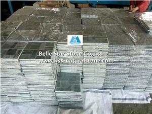 Green Riven Slate Mosaic,Split Face Slate Wall Mosaic,Green Stone Mosaic,Natural Slate Floor Mosaic,Green Slate Mosaic Pattern,Slate Mosaic Wall Tiles,Indoor Wall Mosaic Stone,Slate Mosaic Stone