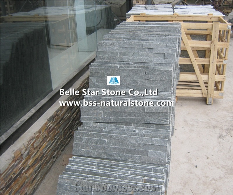 Grey Split Face Slate Culture Stone,Grey Stone Wall Panels,Riven Slate Stacked Stone,Grey Z Stone Cladding,Grey Slate Ledgestone,Real Thin Stone Veneer,Fireplace Wall Cladding,Porches Wall Panels