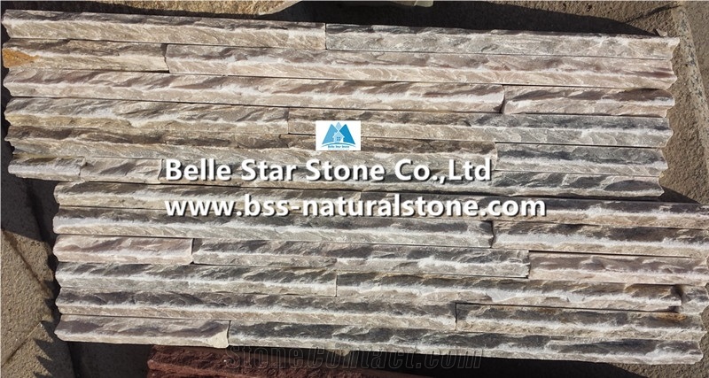 Oyster Split Face Peak Shape Slate Culture Stone,White Gold Quartzite Stacked Stone,Desert Gold Quartzite Ledgestone,Silver Sunset Quartzite Culture Stone,Honey Golden Quartzite Stone Cladding
