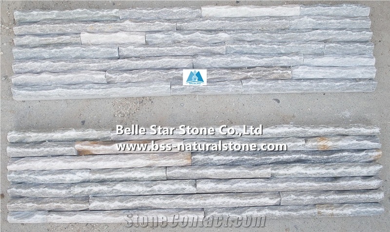 Oyster Split Face Peak Shape Slate Culture Stone,White Gold Quartzite Stacked Stone,Desert Gold Quartzite Ledgestone,Silver Sunset Quartzite Culture Stone,Honey Golden Quartzite Stone Cladding