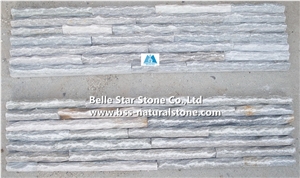 Oyster Split Face Peak Shape Slate Culture Stone,White Gold Quartzite Stacked Stone,Desert Gold Quartzite Ledgestone,Silver Sunset Quartzite Culture Stone,Honey Golden Quartzite Stone Cladding