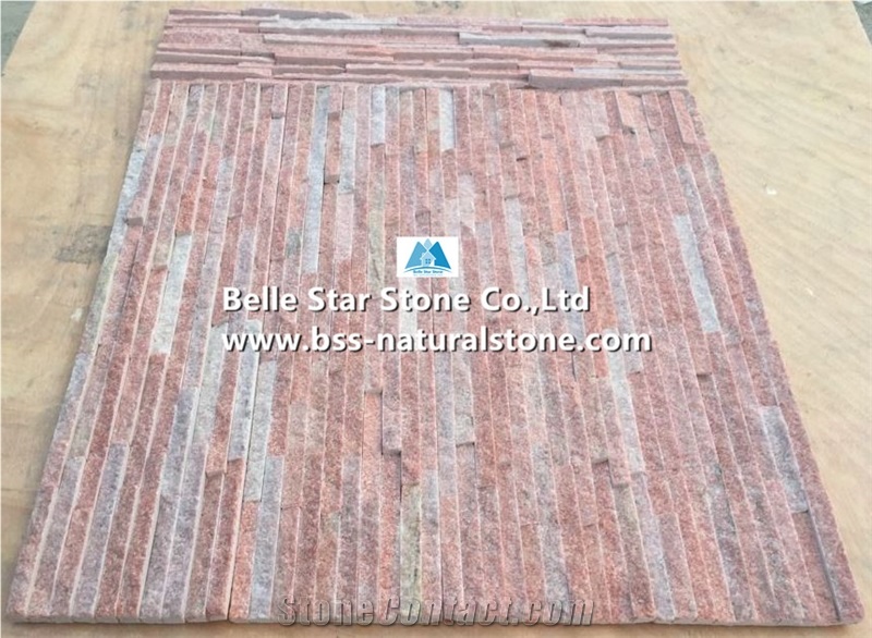 Pink Jade Quartzite Waterfall Shape Ledgestone,Peach Quartzite Mini Culture Stone,Pink Quartzite Stone Veneer,Quartzite Slim Stacked Stone,Quartzite Stone Cladding,Pink Quartzite Stone Wall Panels