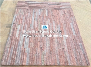 Pink Jade Quartzite Waterfall Shape Ledgestone,Peach Quartzite Mini Culture Stone,Pink Quartzite Stone Veneer,Quartzite Slim Stacked Stone,Quartzite Stone Cladding,Pink Quartzite Stone Wall Panels
