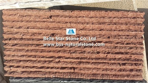 Red Sandstone Peak Shape Ledgestone,Red Sandstone Culture Stone,Sandstone Stone Veneer,Red Sandstone Stone Cladding,Sandstone Stacked Stone,Natural Stone Wall Panels,Sandstone Landscape Wall Cladding
