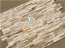 Silver Sunset Quartzite Thin Stone Veneer,Oyster Split Face Slate Culture Stone,White Gold Quartzite Ledgestone,Golden Honey Quartzite Stacked Stone,Desert Gold Quartzite Z Stone Panels,Stone Cladding