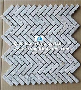 Snow White Quartzite Mosaic,Super White Quartzite Wall Mosaic,White Mosaic Pattern,Quartzite Floor Mosaic,Natural Quartzite Stone Mosaic,Interior Stone Mosaic Wall,White Mosaic Wall Tiles