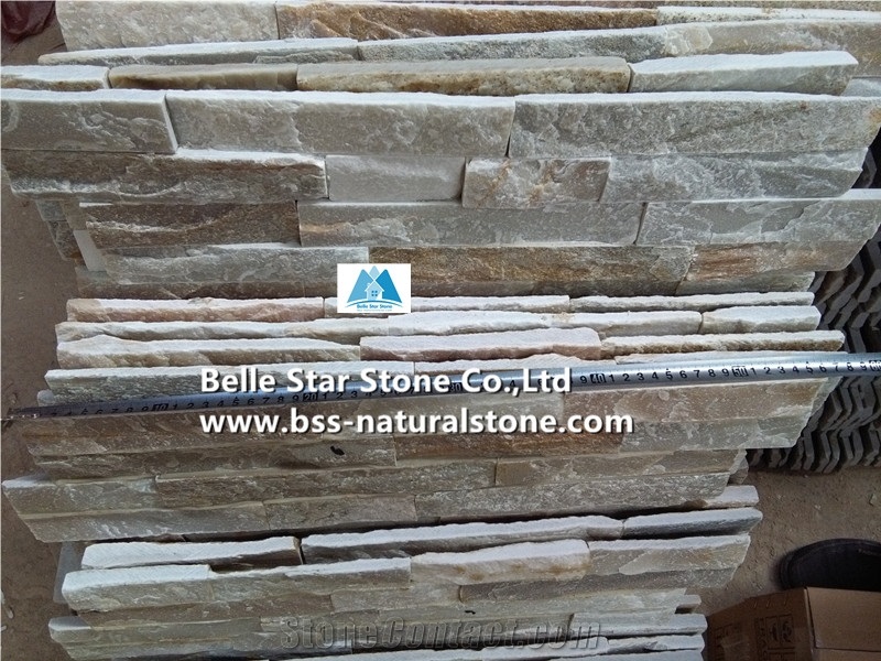 White Gold Quartzite Z Stone Cladding,Desert Gold Quartzite Culture Stone,Oyster Split Face Slate Ledgestone,Honey Golden Quartzite Stacked Stone,Silver Sunset Quartzite Stone Wall Panels