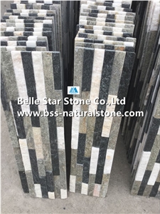 White Quartzite Mixed Black Quartzite and Pink Quartzite Stone Cladding,Quartzite Stacked Stone,Natural Stone Wall Panels,Quartzite Culture Stone,Multicolour Quartzite Ledge Stone,Stone Veneer
