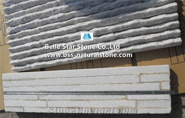 White Quartzite Peak Shape Culture Stone,Snow White Quartzite Stone Cladding,Super White Quartzite Stacked Stone,Quartzite Stone Wall Panels,Quartzite Ledgestone,Quartzite Stone Veneer,Landscape Wall