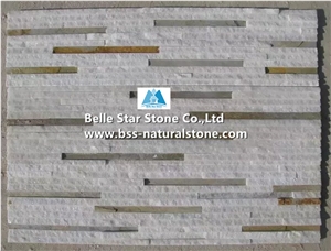 White Quartzite + Rusty Multicolor Slate Waterfall Shape Ledgestone,Quartzite & Slate Mini Stacked Stone,White + Sunset Thin Stone Veneer,Waterfall Shape Stone Cladding,Natural Stone Wall Panels White Quartzite + Rusty Multicolor Slate Waterfall Shape Ledgestone,Quartzite & Slate Mini Stacked Stone,White + Sunset Thin Stone Veneer,Waterfall Shape Stone Cladding,Natural Stone Wall Panels