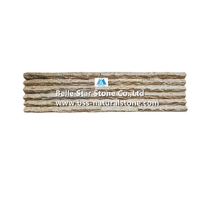 Yellow Granite Peak Shape Culture Stone,Yellow Granite Ledgestone,Yellow Granite Stacked Stone,Granite Stone Cladding,Granite Landscaping Wall Cladding,Yellow Stone Wall Panels,Granite Stone Veneer