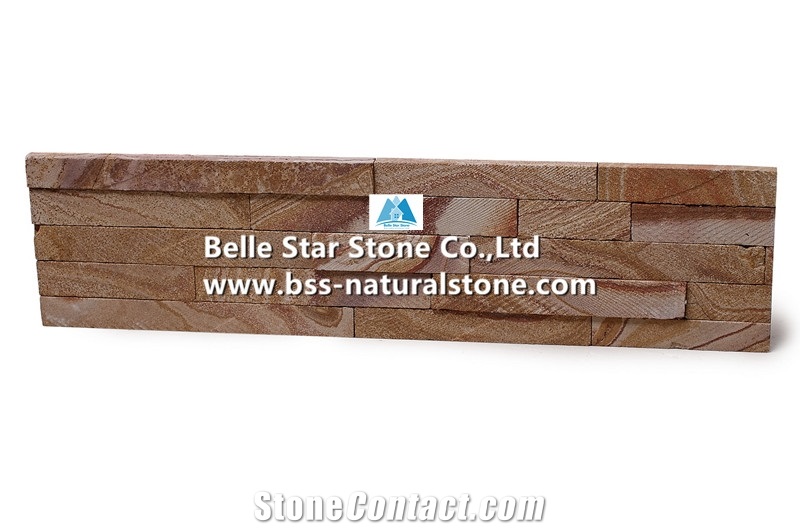 Yellow Wooden Sandstone Sawn-Cut Face Stone Cladding,Yellow Sandstone Stacked Stone,Yellow Stone Wall Panels,Sandstone Culture Stone,Sandstone Ledger Panels,Yellow Stone Veneer,Natural Wall Cladding