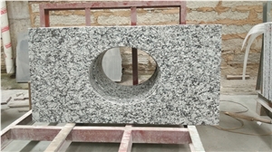 Seawave White Granite Vanity Top, Spary White Granite Bath Top,China White Granite Bathrom Vanity Tops