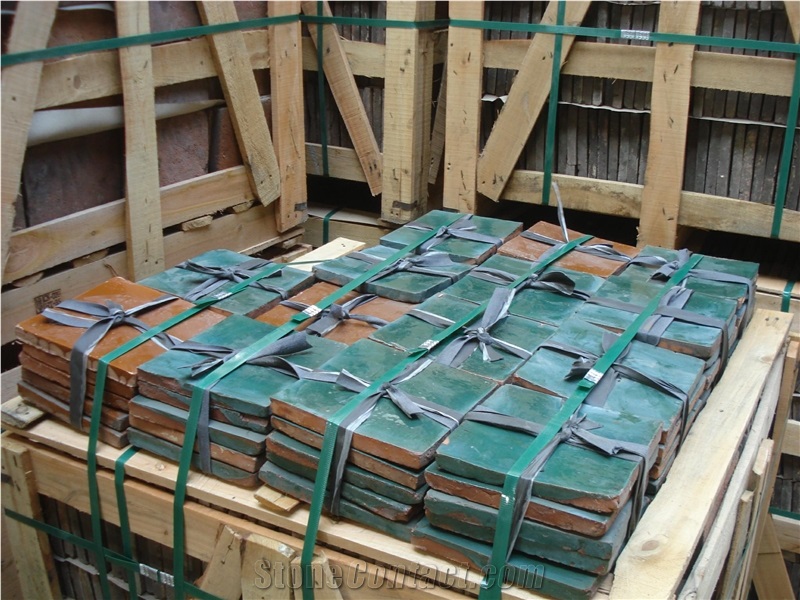 Glazed Green Terracotta Tiles