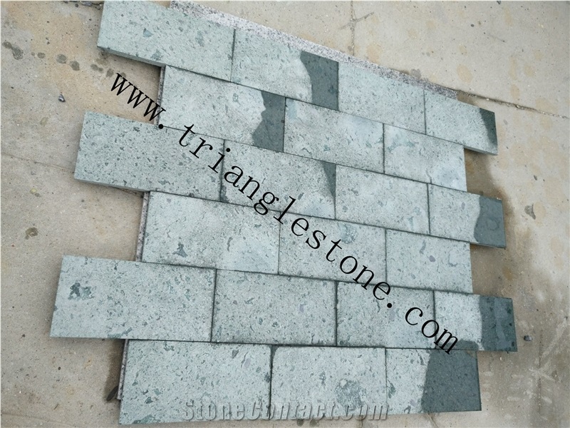Peacock Green Stone Tiles for Pool Coping