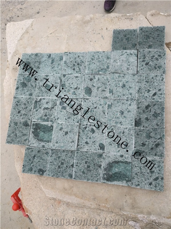 Peacock Green Stone Tiles for Pool Coping