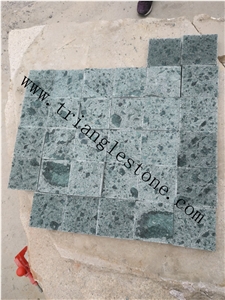 Peacock Green Stone Tiles for Pool Coping
