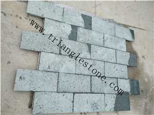Peacock Green Stone Tiles for Pool Coping