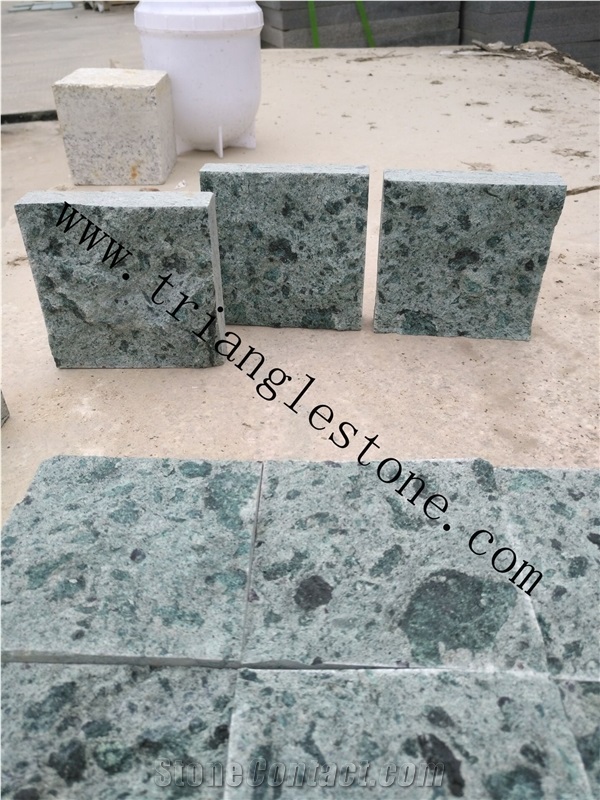 Peacock Green Stone Tiles for Pool Coping