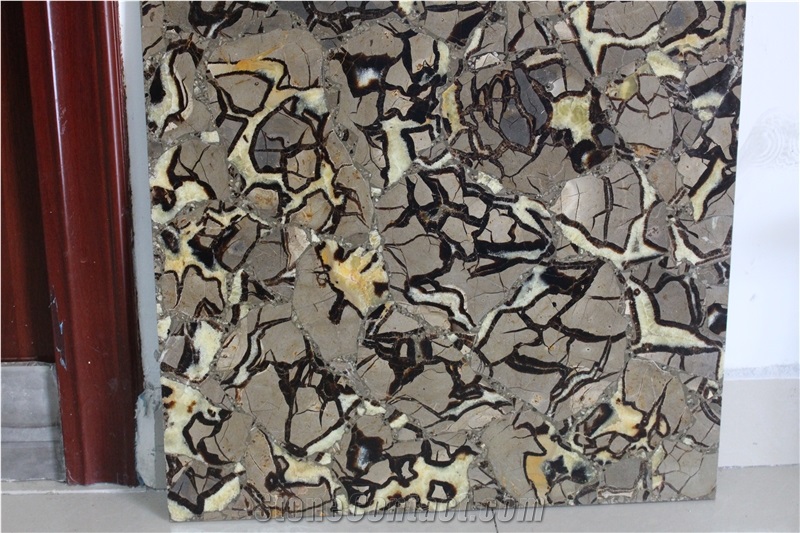 High Quality Septarium Gemstone Slabs/Chinese Semi Precious Slab Tiles/Semiprecious Stone Slabs/ Septarium Semi Precious Stone