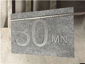 China Black Basalt Fuding Black Oriental Black Crystal Black Basalt Pavers with Stainless Steel Pattern Marker