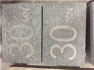 China Black Basalt Fuding Black Oriental Black Crystal Black Basalt Pavers with Stainless Steel Pattern Marker