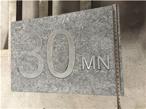 China Black Basalt Fuding Black Oriental Black Crystal Black Basalt Pavers with Stainless Steel Pattern Marker