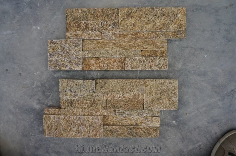 Rustic Yellow Quartzite Stone Veneer Ledge Stone