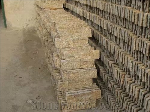 Rustic Yellow Quartzite Stone Veneer Ledge Stone