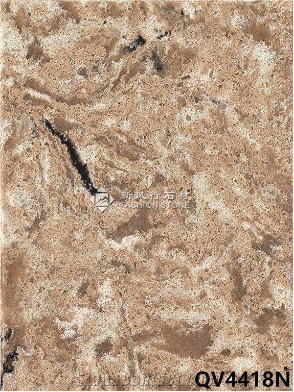 Quartz Stone Slab&Size for Manmade Stone,Kitchen Counter Tops/ Island Tops,Bath Vanity Tops,Foshan,China.