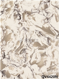 Quartz Stone Slab&Size for Manmade Stone,Kitchen Counter Tops/ Island Tops,Bath Vanity Tops,Foshan,China.