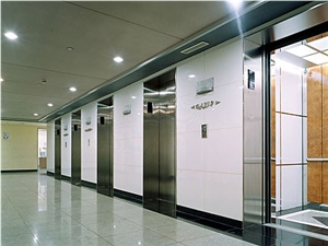 White Nano Glass Outer Wall Tile Pillar,Man-Made Crystal Marble Slabs & Tiles,Made in Foshan,China.