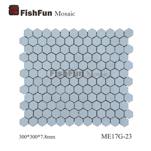 Hexagon Marble Mosaic 23*26.5*7.8, Crystal White Marble Mosaic, White Marble Mosaic, Polished Surface, Garden & Balcony Marble and Glass Mosaic, Kitchen Marble Mosaic