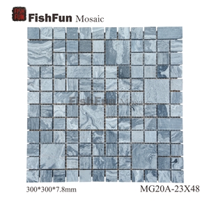 Marble Mosaic 23*23*7.8 48*48*7.8, Wave Grey Marble Mosaic, Grey Marble Mosaic, Polished Surface, Garden & Balcony Marble and Glass Mosaic, Kitchen Marble and Glass Mosaic Marble Mosaic 23*23*7.8 48*48*7.8, Wave Grey Marble Mosaic, Grey Marble Mosaic, Polished Surface, Garden & Balcony Marble and Glass Mosaic, Kitchen Marble and Glass Mosaic