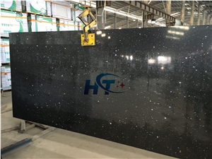 2666 Black Sparkle Solid Surface Sheets/Engineered Stone/ Quartz Stone Slabs/ Quartz Stone Tiles