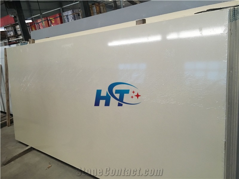 2828 Pure White Solid Surface Sheets/Engineered Stone/ Quartz Stone Slabs/ Quartz Stone Tiles