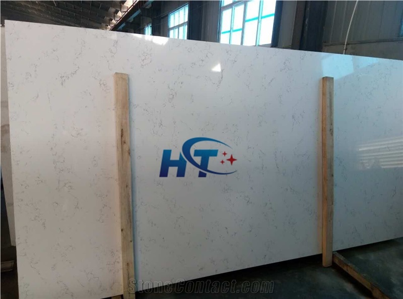 601 White Quartz Stone Slab,Engineered Stone Slab,Artificial Stone,Solid Surface Top,Silestone