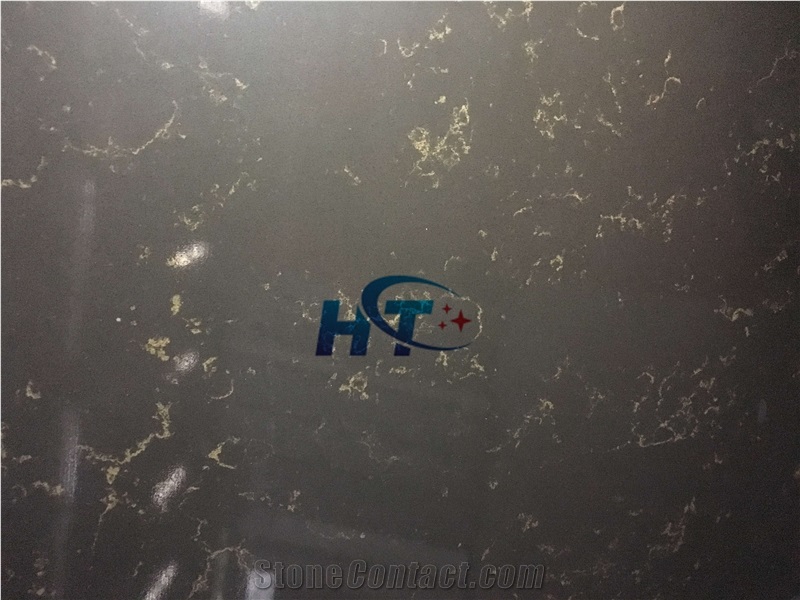 930 Black and Gold Artificial Black Quartz Stone Slab Tile,Wholesale Cheap Engineered Stone Slab Tile