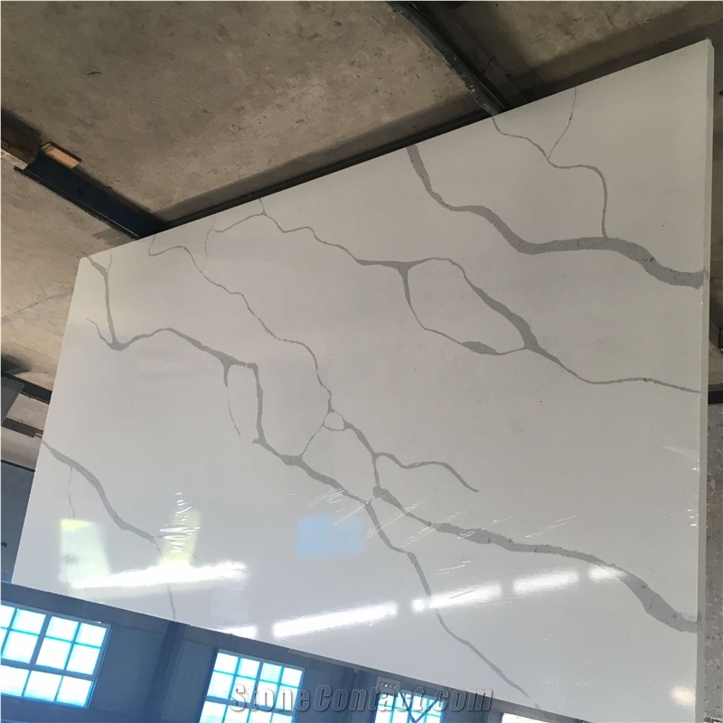 Chinese Calacatta White Quartz, 2cm Artificial Calacatta White Engineered Quartz Stone,Solid Surface Of Calacatta Gold Engineered Quartz Stone,Carrara Bianco Engineered Quartz Stone