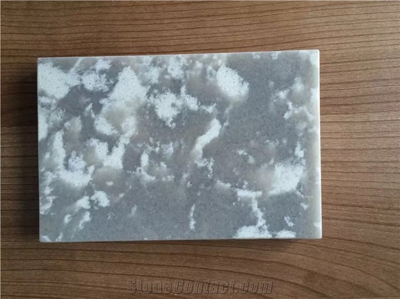 Hs014 White Quartz Stone Slab,Engineered Stone Slab,Artificial Stone,Solid Surface Top,Silestone