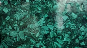 Malachite Semiprecious Stone Tile&Slab for Countertops, Exterior - Interior Wall and Floor Applications, Pool and Wall Cladding
