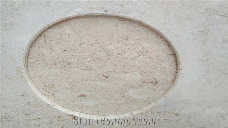 Moon Cream Beige Marble Vanity Top/Bathroom Top,Turkish Beysehir Beige Marble