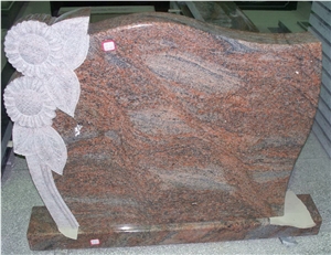 Multicolor Red Polished European Tombstone & Monument