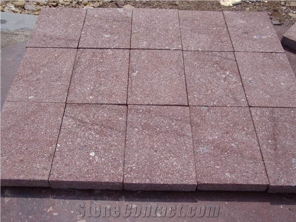 Natural Red Porphyry Cube Stone(No Black Spot)Dayang Red Porphyry Cube Stone,G699 Granite Cobble Paver/Red Granite,Putian Red,Dayang Red Porphyry Cube Stone,G699 Granite/Natural Granite Patio Paving